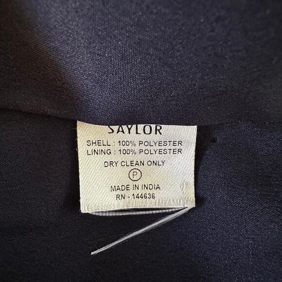 Saylor Merritt Chiffon Medium Purple Floral Blue Long Sleeve Dress Mini - Picture 11 of 11